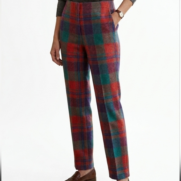 Bradley 70s Vintage Retro Plaid Women's Trousers Pants Sz Large